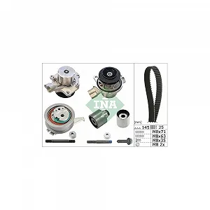 Водяной насос + комплект ремня ГРМ INA 530 0650 31 для AUDI SEAT SKODA VW - Фото 1