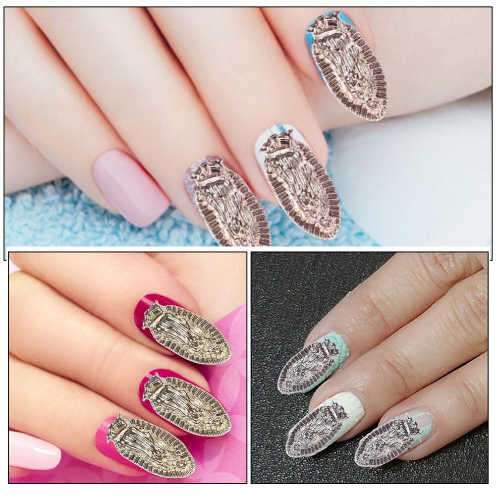 Підвіски для нігтів Baluue 3D San Judas Virgin Mary, стрази, дорогоцінні камені, фото №6