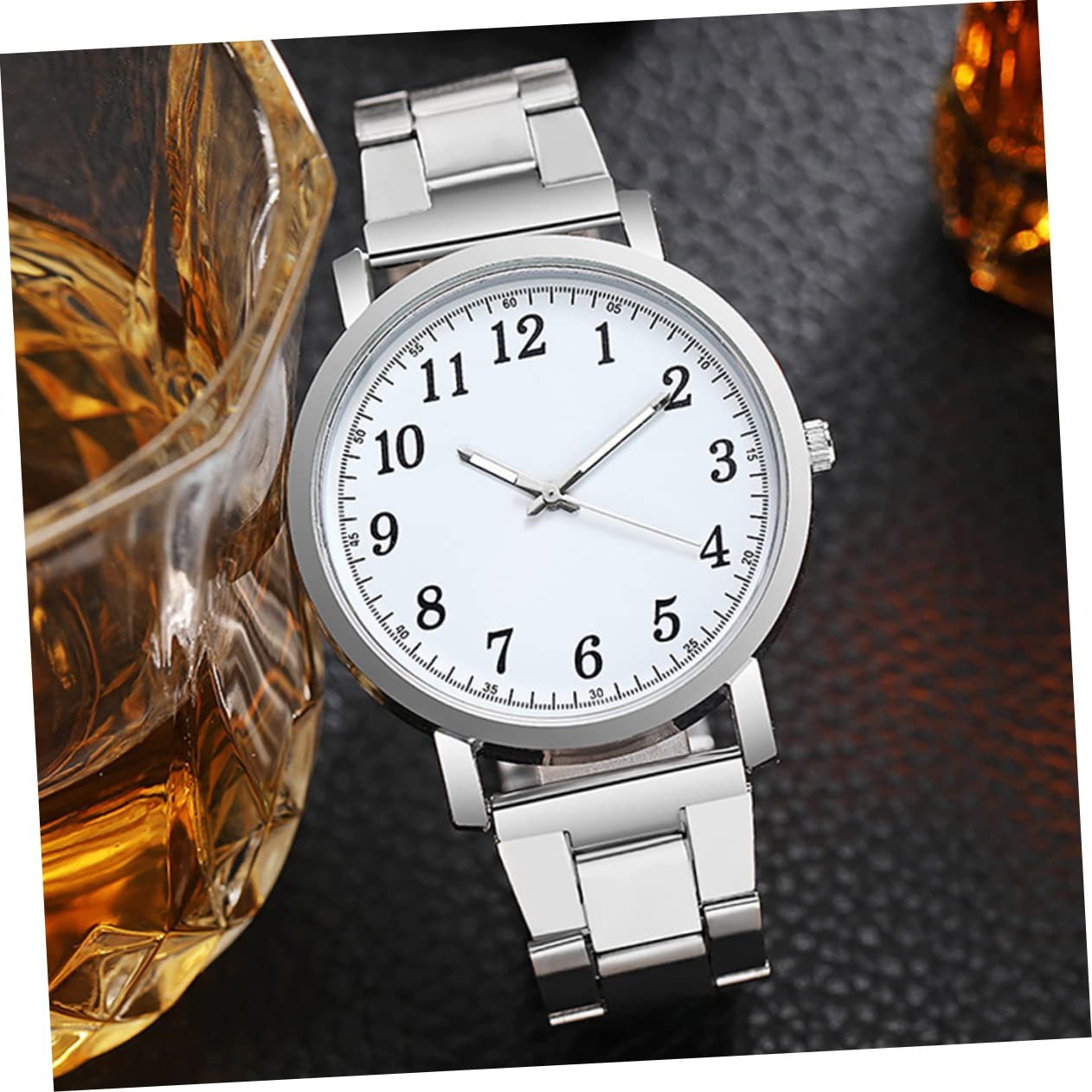 Часы LIFKOME Парные часы Современные часы Кварцевые Серебристый, серебристый (2 шт.), фото №6