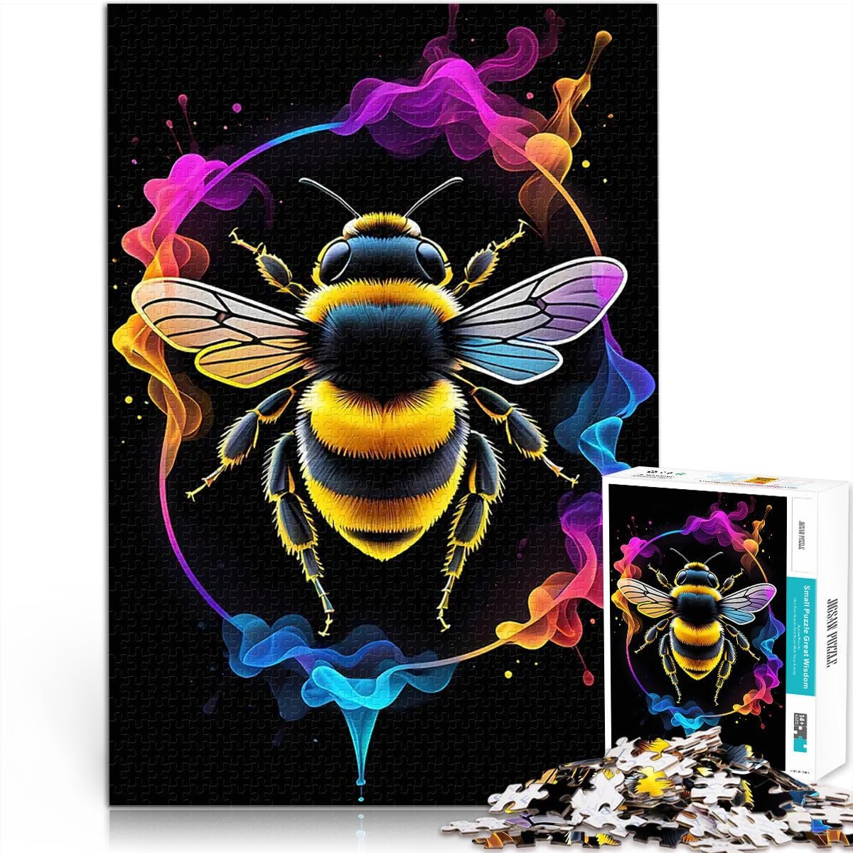 Пазл Bumble Bee in Neon Light 1000 элементов 38 x 26 см, фото №1 Пазл Bumble Bee in Neon Light 1000 элементов 38 x 26 см, фото №1