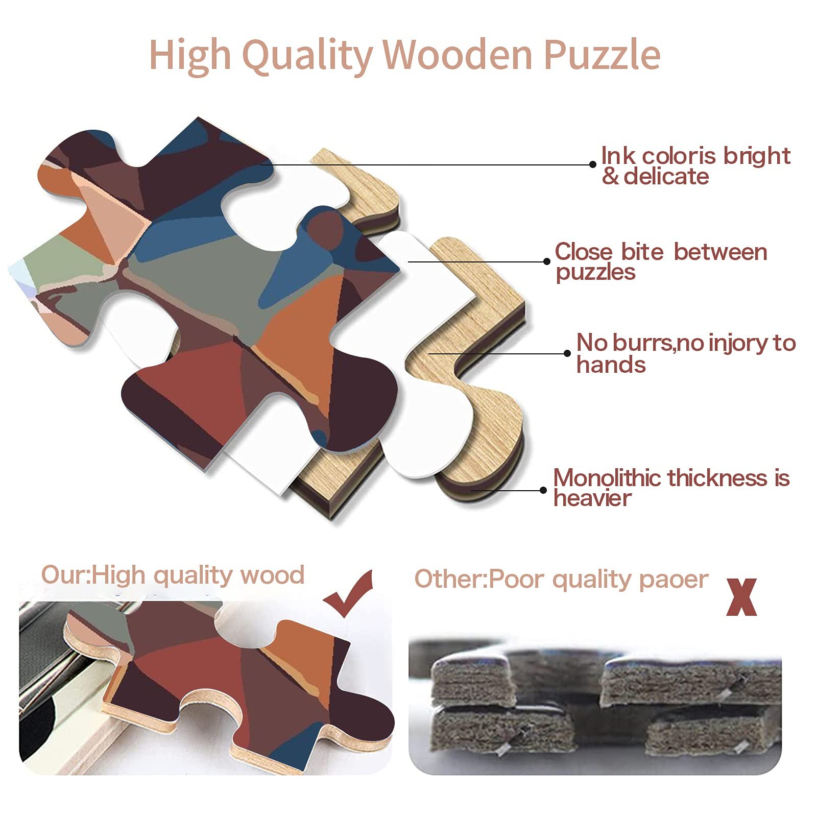 Пазл 1000 елементів Abstract Deer Classic Puzzle DIY Kit дерев'яний, фото №6 Пазл 1000 елементів Abstract Deer Classic Puzzle DIY Kit дерев'яний, фото №6