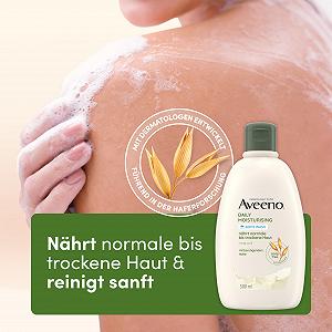 Гель для душу Aveeno Daily Moisturising Vegan без вмісту мила з вівсом для нормальної та сухої чутливої шкіри 500 мл synthetic.ua - Фото 1