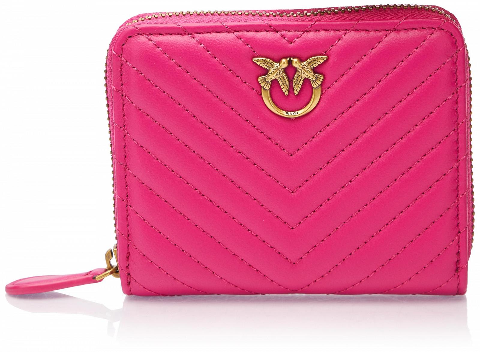 Гаманець Pinko Taylor Zip Around Sheep Nappa Chevron Аксесуар для подорожей Рожевий, фото №1