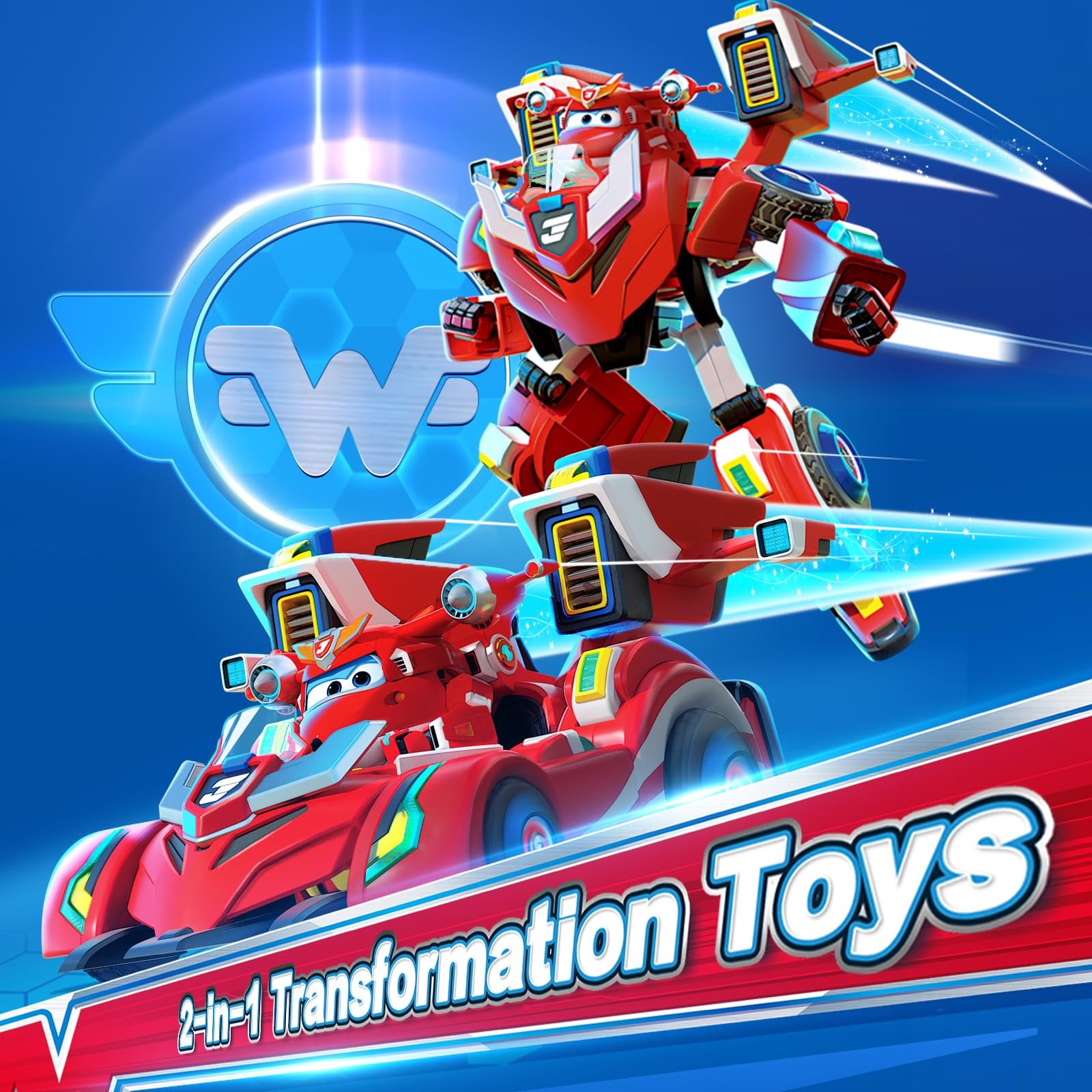 Фигурка-трансформер Super Wings Jett Super Robot Suit, 18 см, красный, фото №2