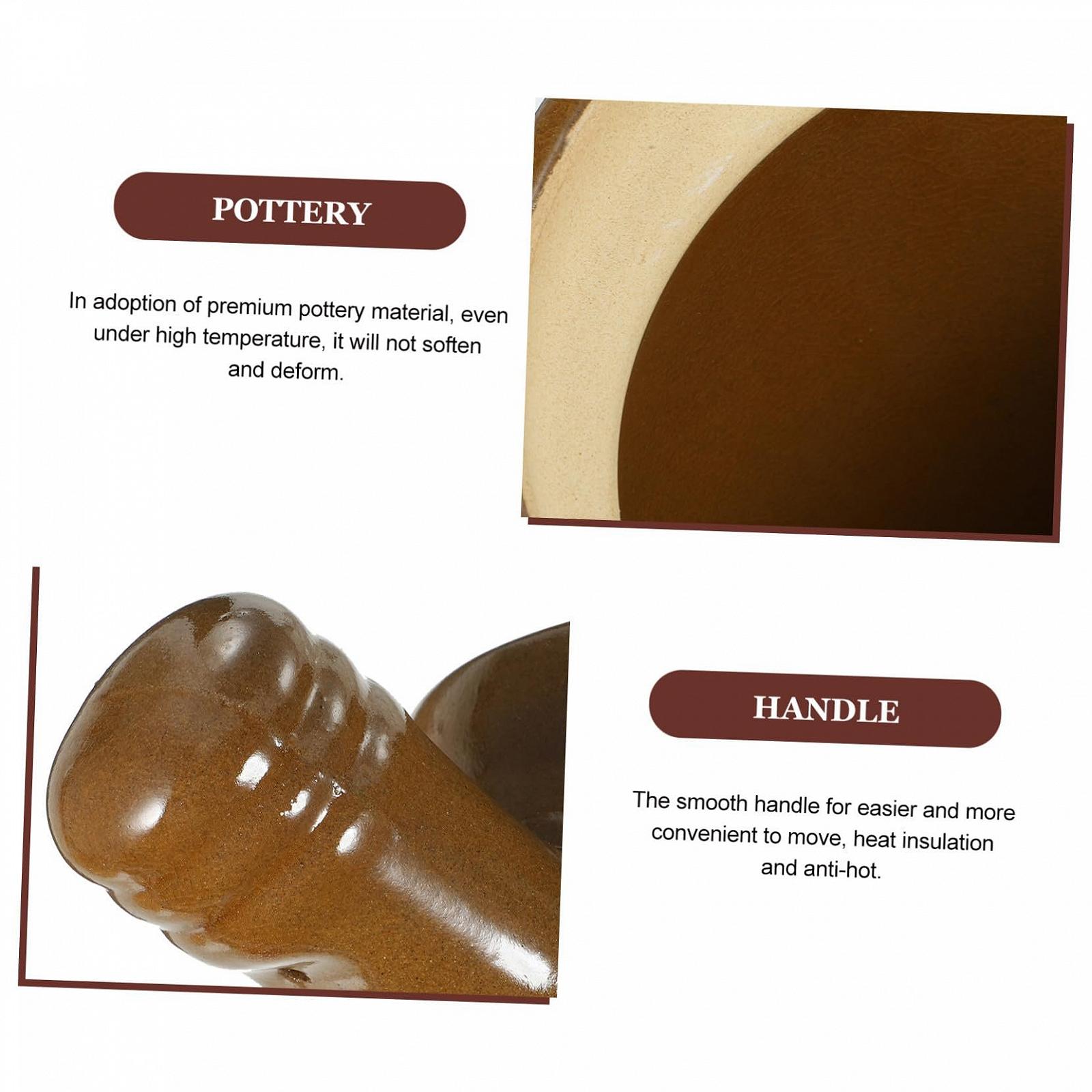 Горшок для запекания VALICLUD керамический 2 л с крышкой антипригарный, фото №7