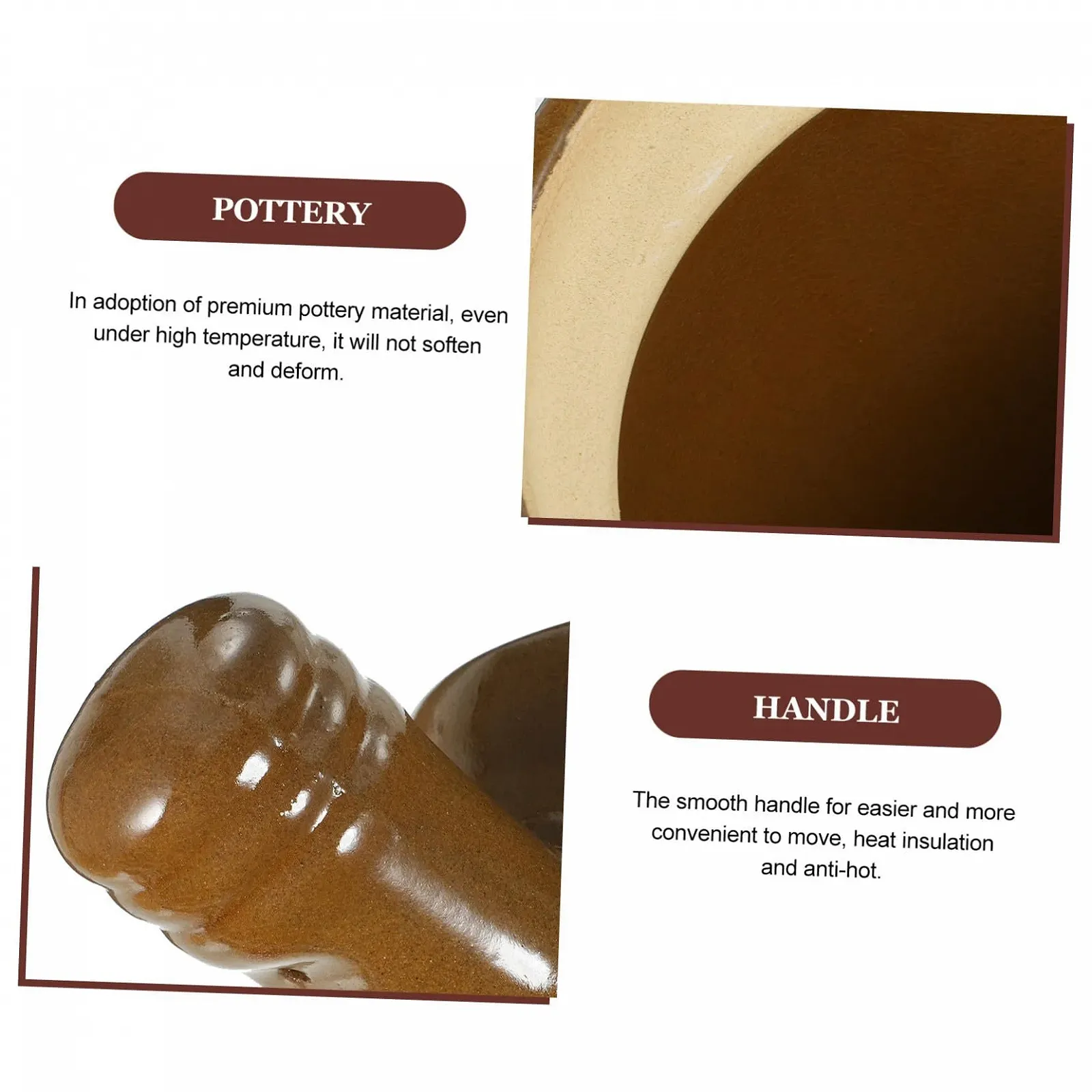 Горщик для запікання VALICLUD керамічний 2 л з кришкою антипригарний, фото №7