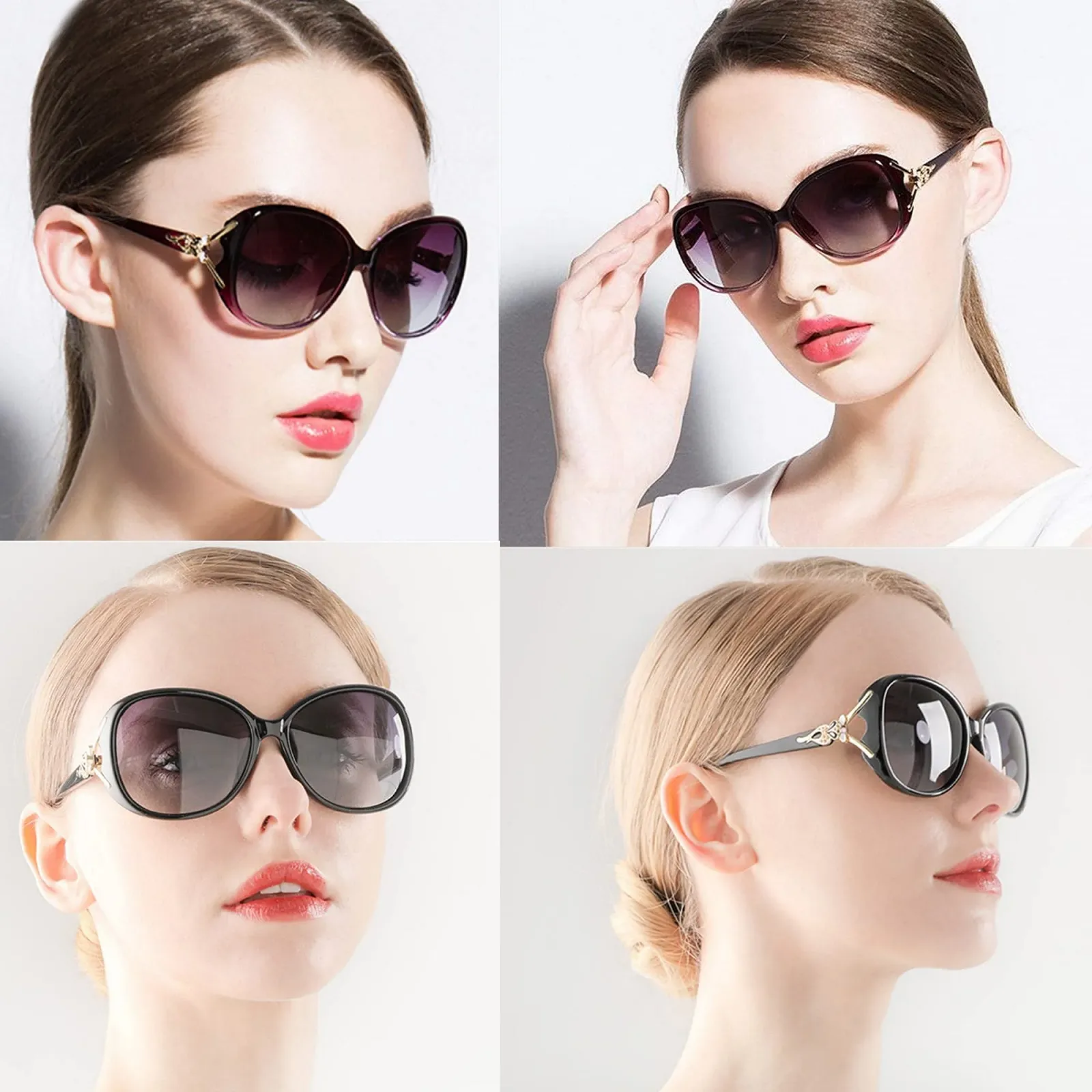 Сонцезахисні окуляри FSMILING Ретро Оверсайз Набір з 6 пар Модні, фото №2