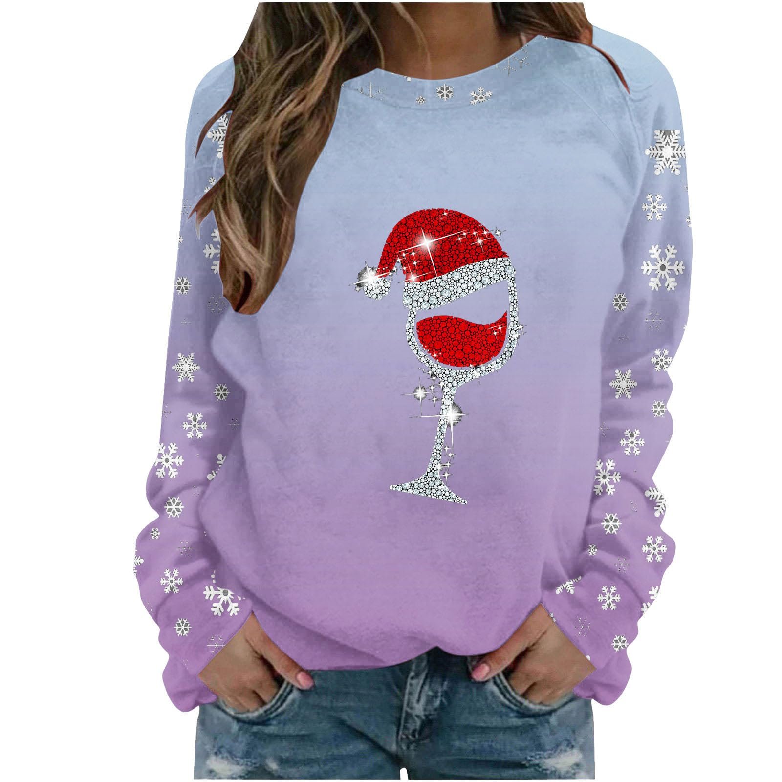 Жіночий Різдвяний Светр Смішна Графічна Толстовка, фото №1 Жіночий Різдвяний Светр Смішна Графічна Толстовка, фото №1