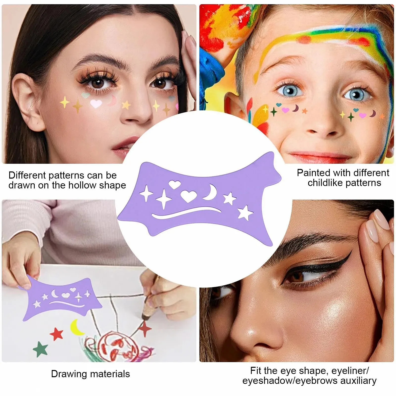 Шаблоны для подводки силиконовые контурные с крылышками гибкие мягкие с косым дизайном, фото №4 Шаблоны для подводки силиконовые контурные с крылышками гибкие мягкие с косым дизайном, фото №4