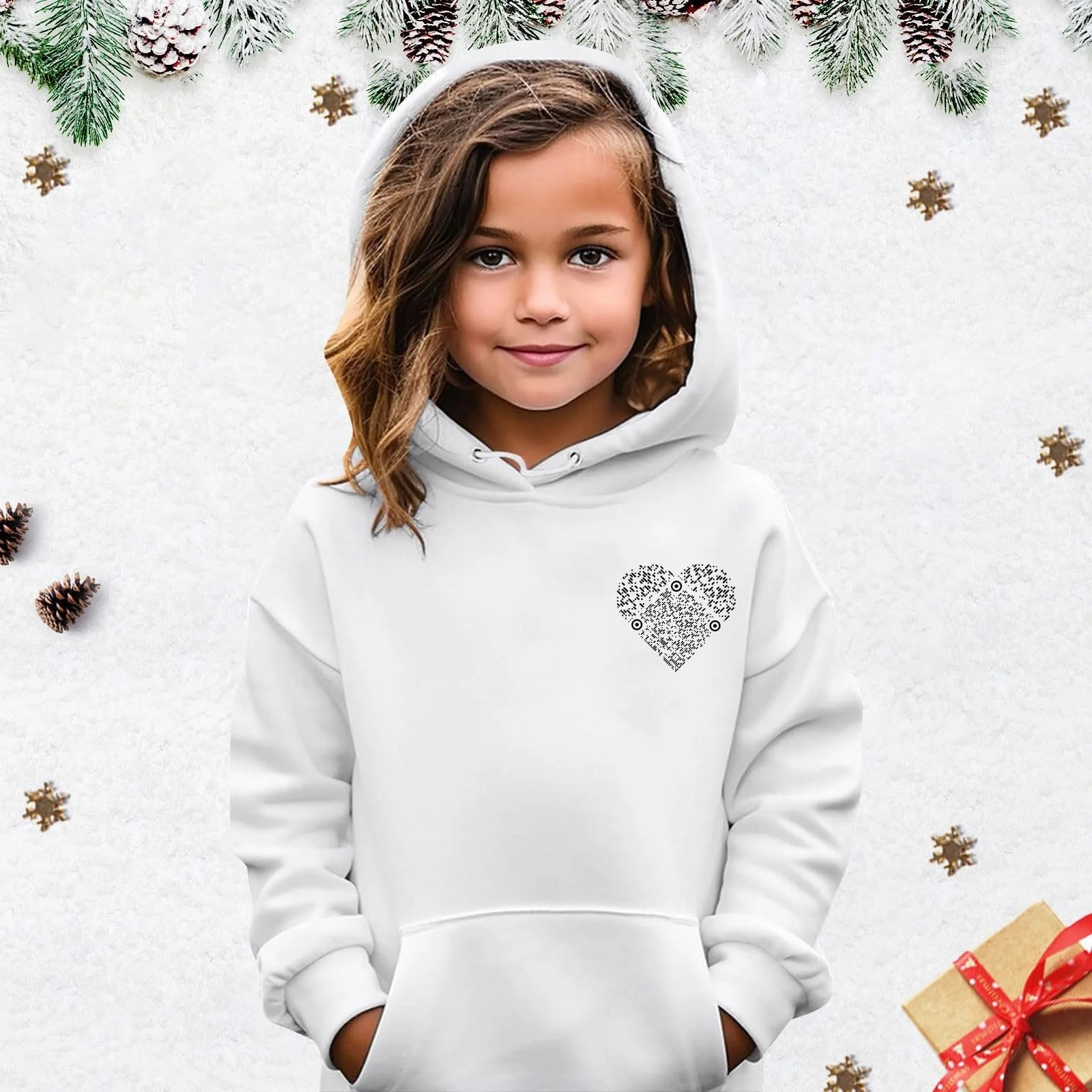 Худі Ugly Christmas Sweater дитячий Різдвяний з QR-кодом для дітей, фото №3