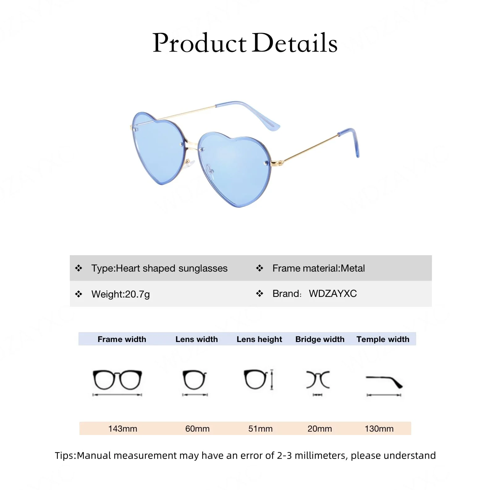Сонцезахисні окуляри Серце Вінтаж WDZAYXC Металева оправа UV захист, фото №2 Сонцезахисні окуляри Серце Вінтаж WDZAYXC Металева оправа UV захист, фото №2