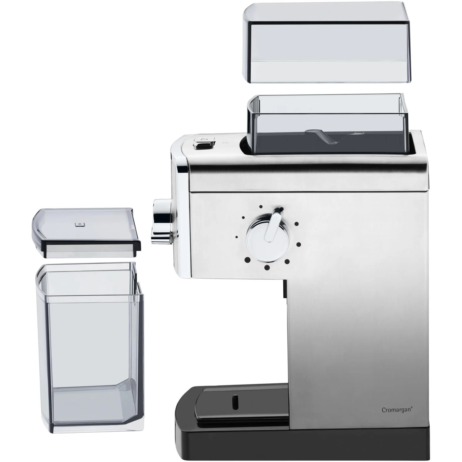 Электрическая кофемолка WMF Stelio Edition, стальные диски, 17 уровней помола, 2-10 чашек, для фильтр-кофе или френч-пресса, 110 Вт, фото №5 Электрическая кофемолка WMF Stelio Edition, стальные диски, 17 уровней помола, 2-10 чашек, для фильтр-кофе или френч-пресса, 110 Вт, фото №5