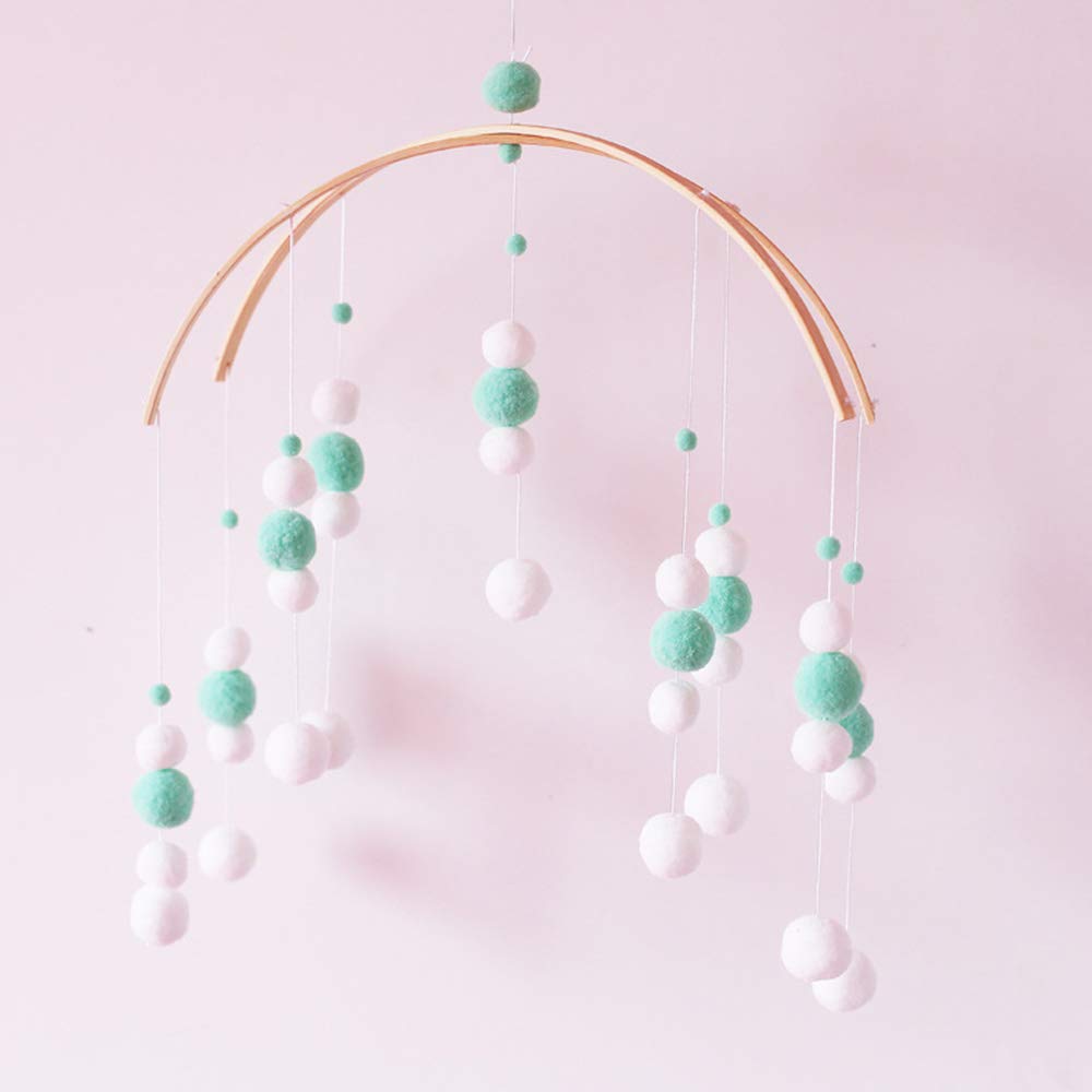 Игрушка Moonvvin Rattles Mobile Beads Bell for Nurseries Bed Hanging Tent Gifts Green, фото №4
