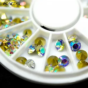 Блискітки для манікюру KADS, штучні стрази, діаманти для DIY, кольори, кристали для декорування нігтів synthetic.ua - Фото 1