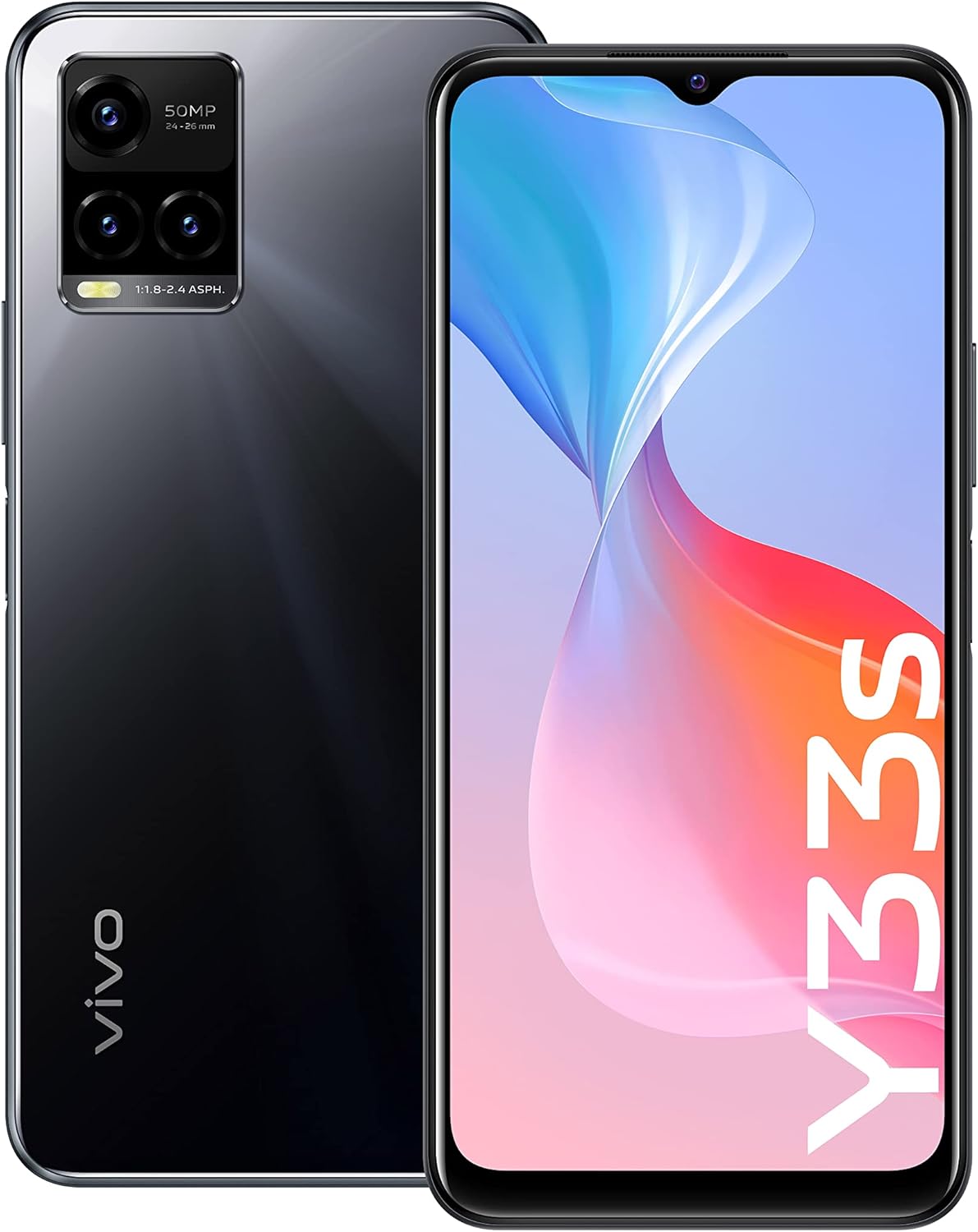 Смартфон 6.58" Vivo Y33S 8/128Gb 4G 2-SIM NFC 50/16Мп 8 ядер Android 13 Mirror Black, фото №1