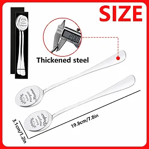 Набор из 2 кофейных ложек с гравировкой Guten Morgen Papa Mama synthetic.ua - Фото 1