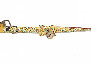 Ошейник Flower Power Puss Safety Collar с бантиком, колокольчиком и игрушкой с кошачьей мятой synthetic.ua - Фото 1