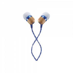Наушники House of Marley Smile Jamaica In-Ear с микрофоном, 1-кнопочное управление и шумоподавление (Denim Синий) - Фото 1