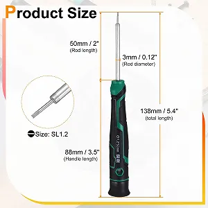 Викрутка прецизійна шліцьова sourcing map SL1.2 13.7 см магнітна S2 synthetic.ua - Фото 1