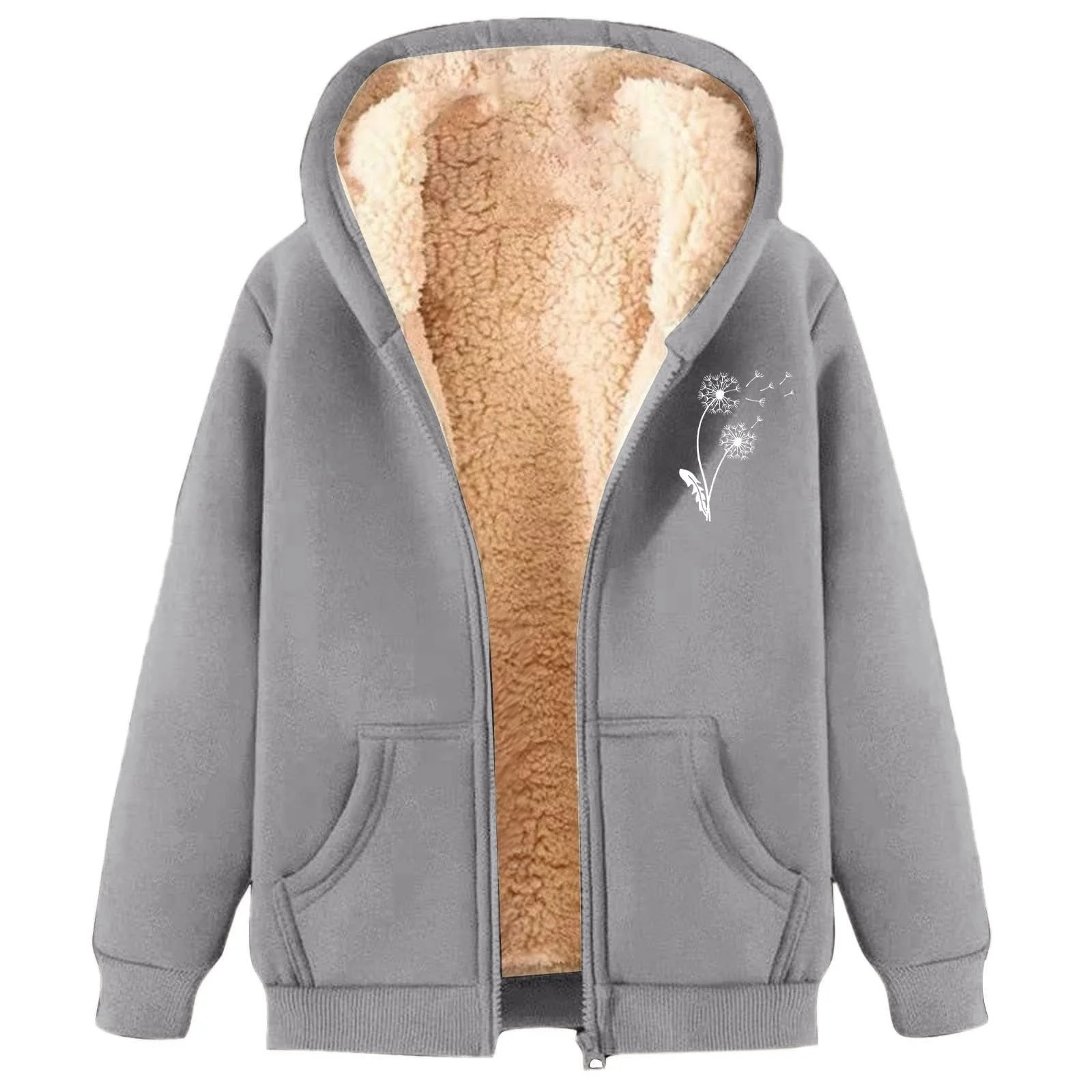 Женский свитер Teddy GFPGNDFHG Флис с карманом, фото №1