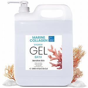 Гель для душа Collagen Triple Action для лица, тела и волос укрепляющий с эффектом омоложения 2000 мл - Фото 1