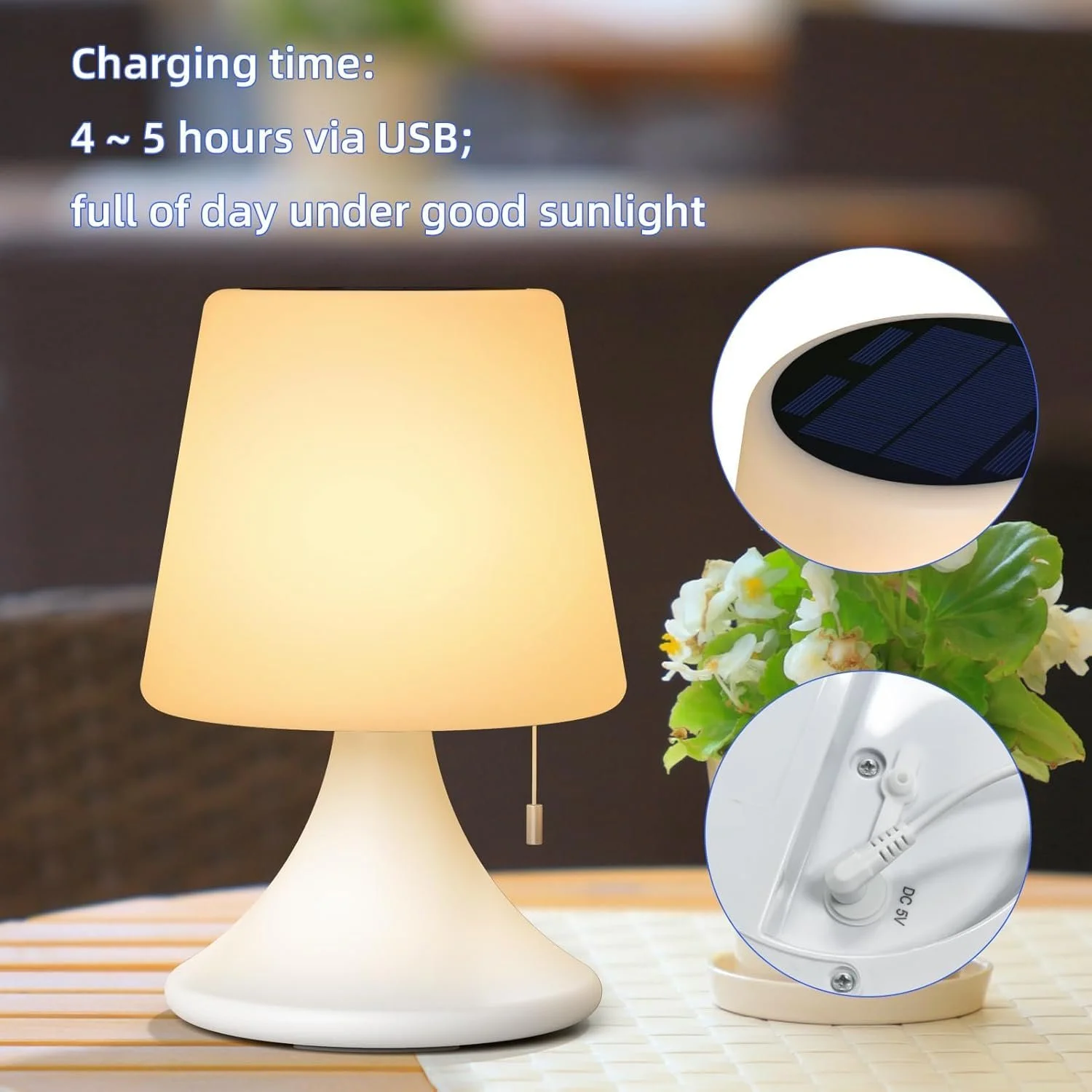 Настільна лампа FUYO Solar LED 8 кольорів Димер IP44 Wireless, фото №3