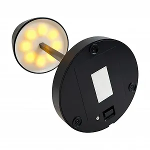 Настільна лампа LED Батарейки Сенсорна 27 см Чорна гладка synthetic.ua - Фото 1