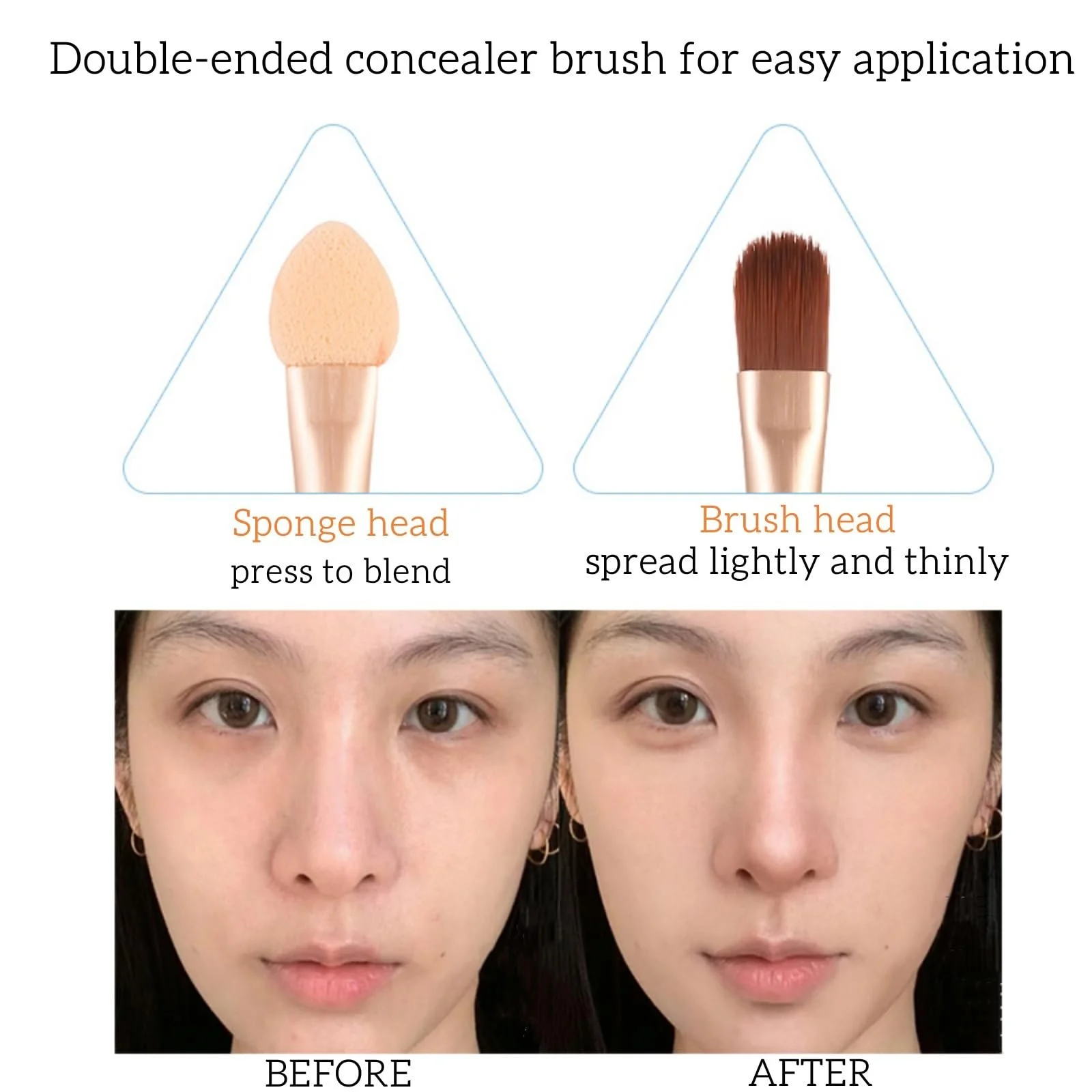 Палетка кремових консилерів Tri-colour, Повнорозмірний консилер для контурування, кремовий консилер 3 в 1, фото №5