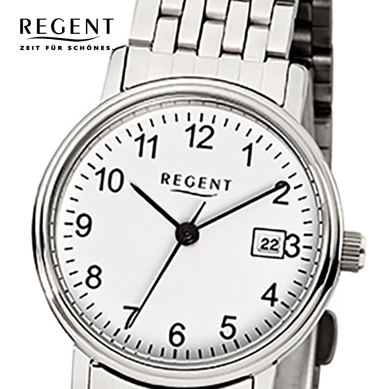 Женские Аналоговые Часы Regent 12220863 Серебристый / Белый, фото №4 Женские Аналоговые Часы Regent 12220863 Серебристый / Белый, фото №4