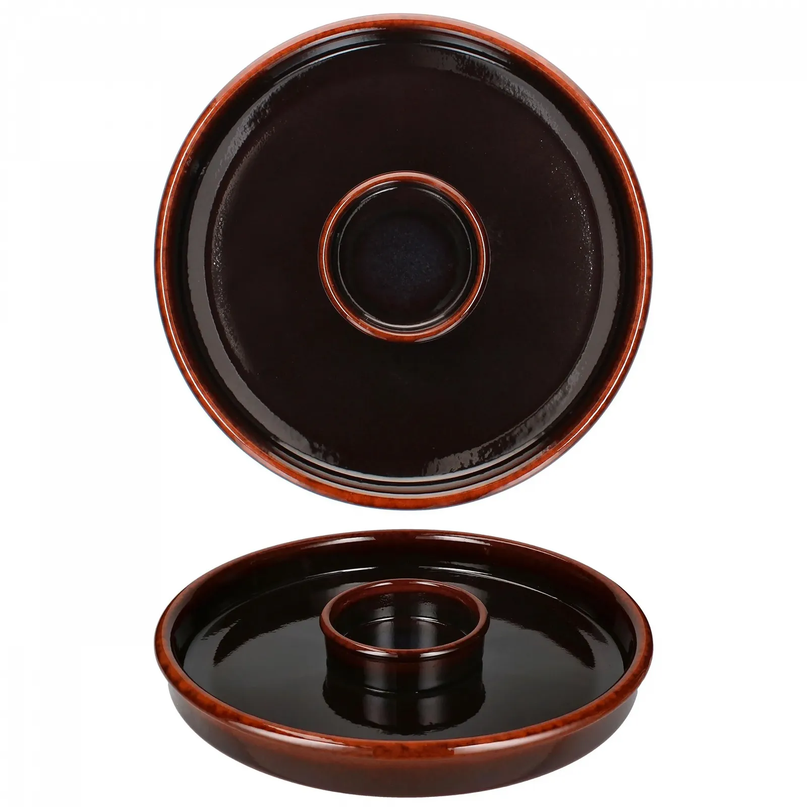 Миска MamboCat Juego Tapas, диаметр 33,5 см, большая, темно-коричневая, фото №4