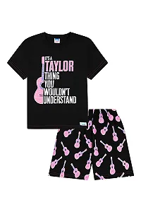 Купити Піжама Шорти Taylor Thing Black Pink - Фото 1 Піжама Шорти Taylor Thing Black Pink - Фото 1