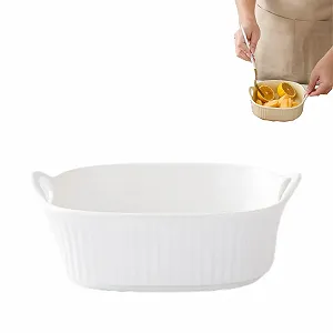 Форма для запікання Керамічна Кругла Стійка до подряпин для аерофритюрниці Біла - Фото 1