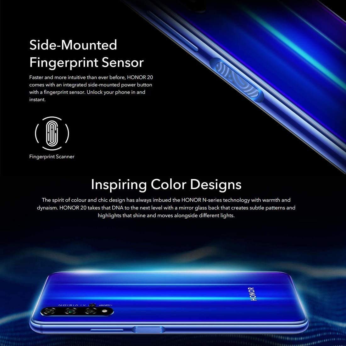 Смартфон Honor 20 6/128GB Dual SIM Sapphire Blue, фото №10 Смартфон Honor 20 6/128GB Dual SIM Sapphire Blue, фото №10