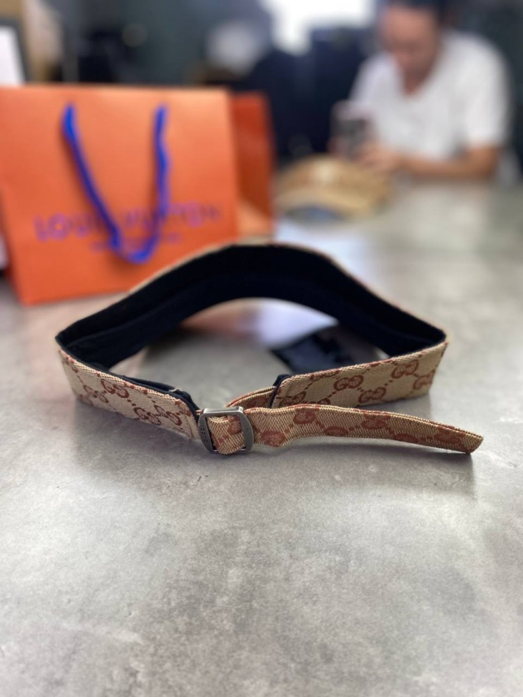 Коричневый козырек Gucci NY gu532, фото №4