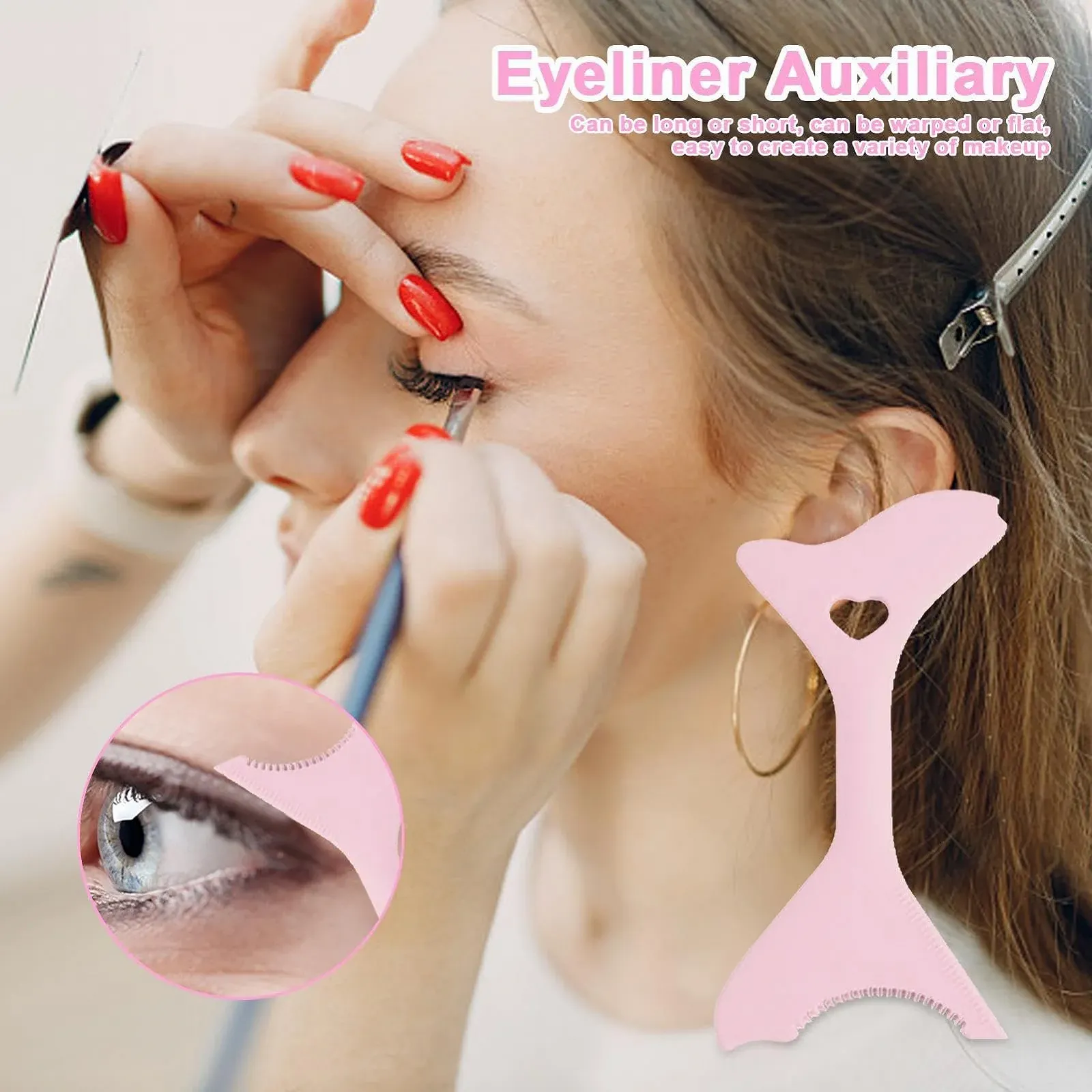 Трафарет для макияжа Силиконовый многофункциональный легкий портативный для подводки глаз, фото №3 Трафарет для макияжа Силиконовый многофункциональный легкий портативный для подводки глаз, фото №3