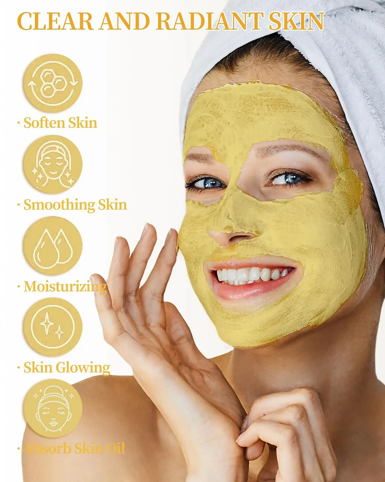 Маска для обличчя Vitamin C глиняна, 12 шт, фото №3