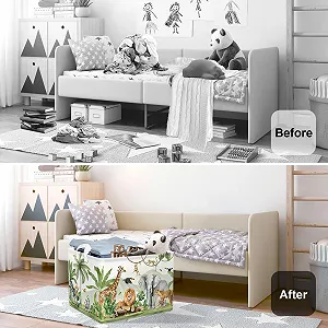 Корзина HUUMONSS Safari Animals Детская для игрушек Складная для мальчиков и девочек 36 л цена на synthetic.ua - Фото 1 Корзина HUUMONSS Safari Animals Детская для игрушек Складная для мальчиков и девочек 36 л synthetic.ua - Фото 1