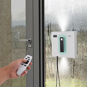 Електричний очищувач вікон,  з функцією розпилення та протирання, три режими очищення, інтелектуальна навігація, виявлення країв, дистанційне керування та система безпеки (A1) synthetic.ua - Фото 1