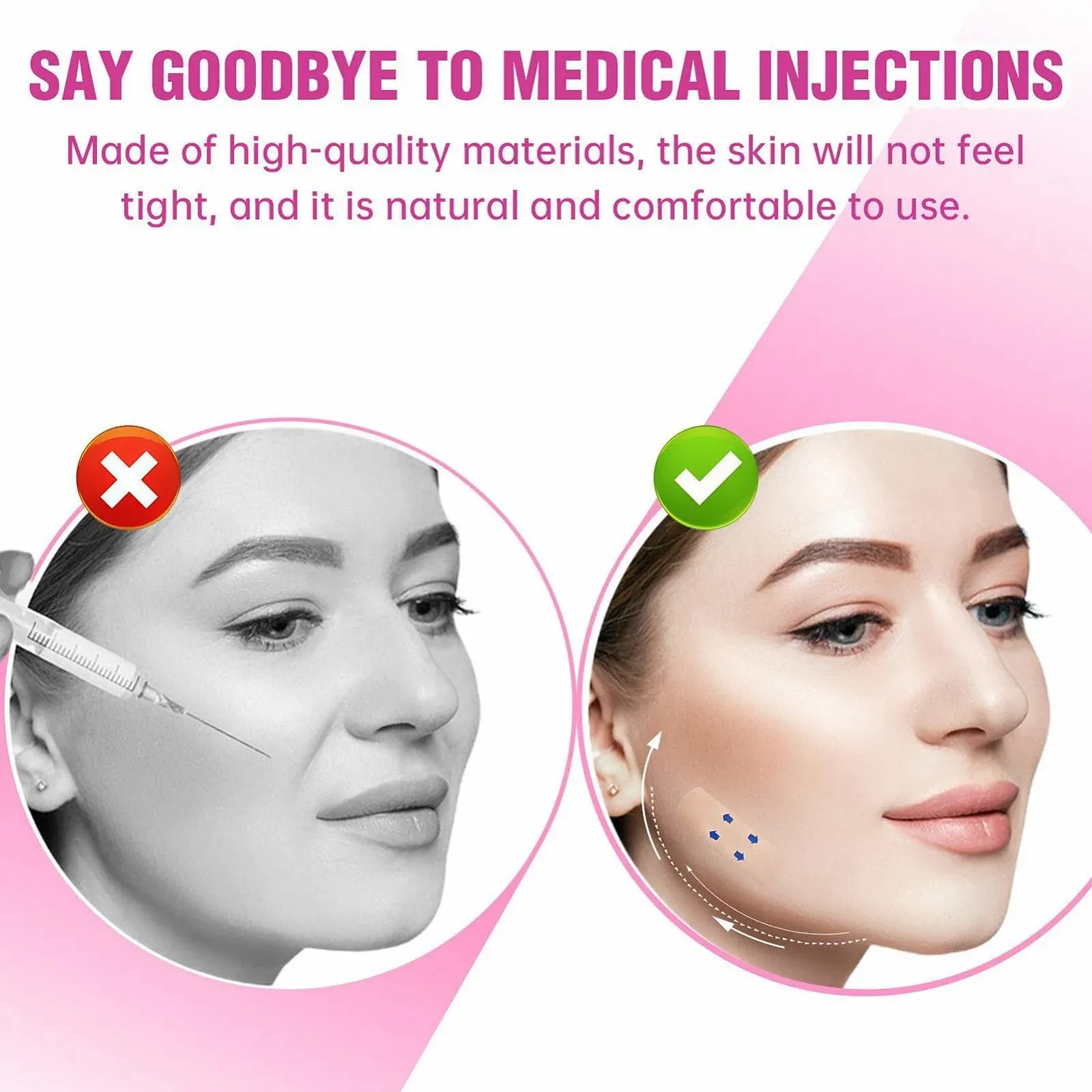 Стрічки для підтяжки обличчя Без бренду 120 шт. для V-подібної форми обличчя, фото №5