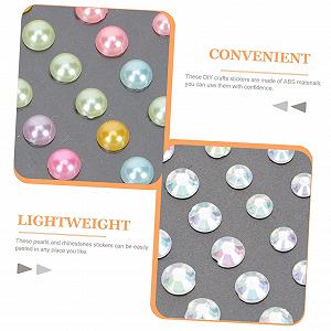 Наклейки Стразы и Жемчуг CANIGHT 4 листа Самоклеящиеся для ногтей Лица DIY Художественные работы для Скрапбукинга Макияжа Украшений для тела и Творческих Проектов synthetic.ua - Фото 1