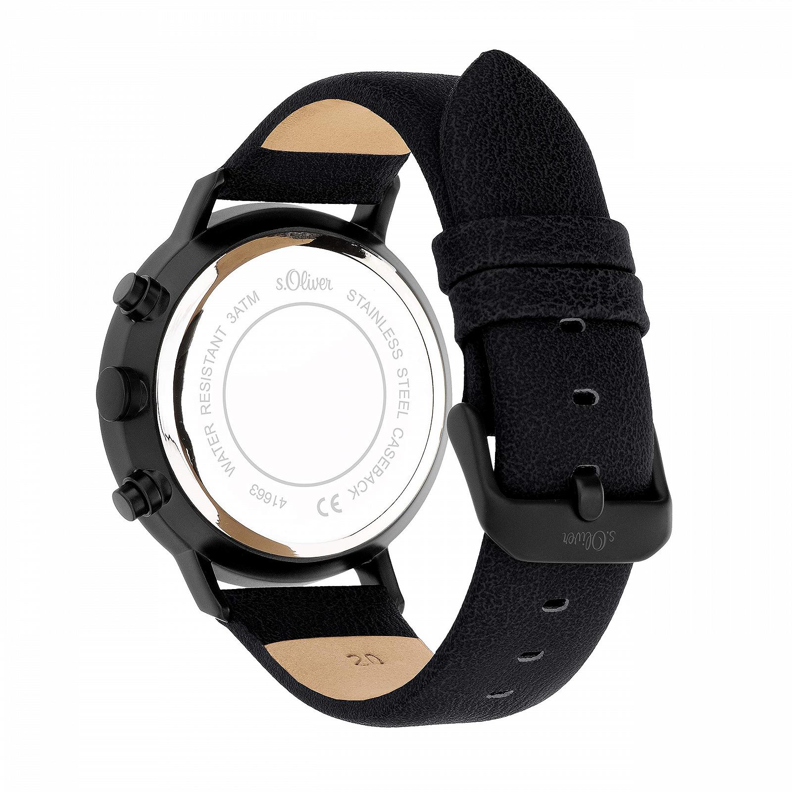 Часы s.Oliver Мужские Аналоговые Кварцевые с ремешком из искусственной кожи, фото №2 Часы s.Oliver Мужские Аналоговые Кварцевые с ремешком из искусственной кожи, фото №2