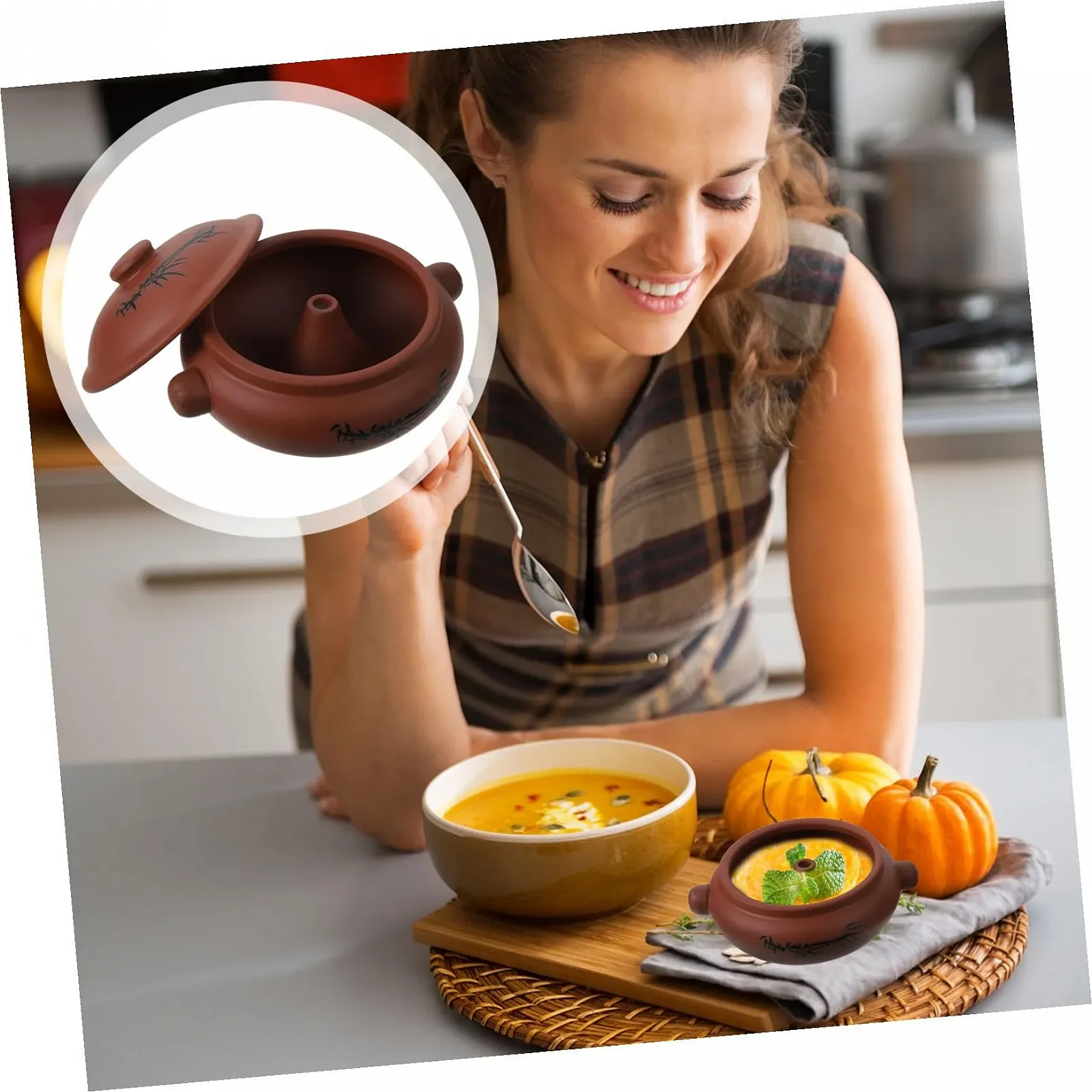 Керамічна Каструля для супів та каш з рівномірним розподілом тепла, фото №7