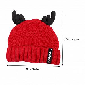 В'язана шапка LIFKOME Різдвяна Тепла вовняна пряжа Червоний synthetic.ua - Фото 1