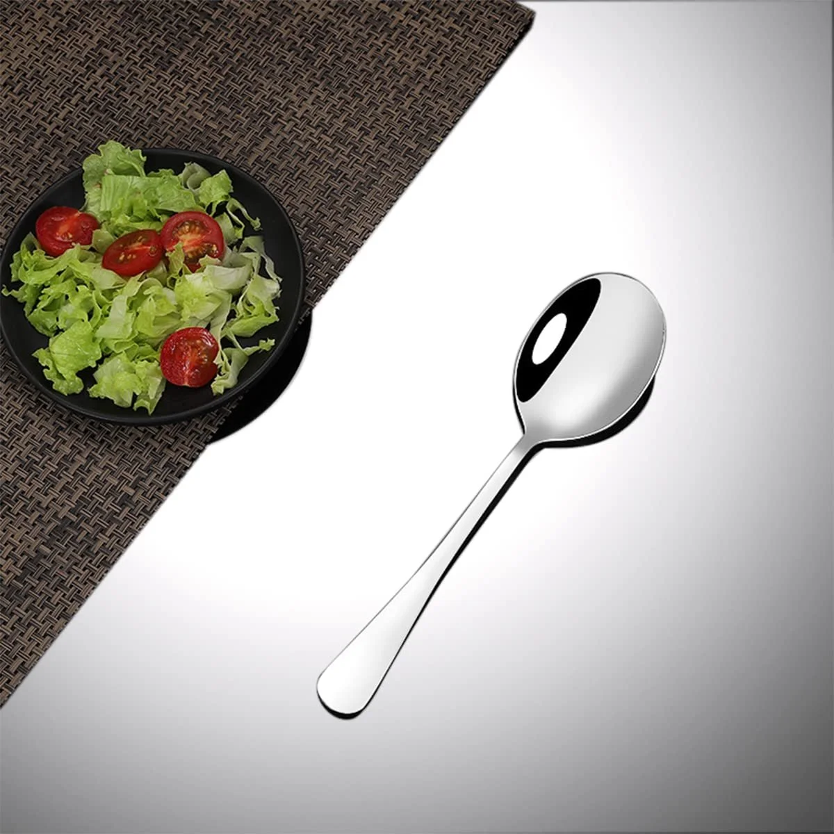 Ложка столова з нержавіючої сталі, набір 12 штук, розмір 20,50 см, фото №4