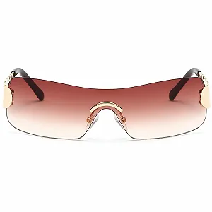 Сонцезахисні окуляри Без оправи LJCZKA Y2K Жіночі Чоловічі synthetic.ua - Фото 1