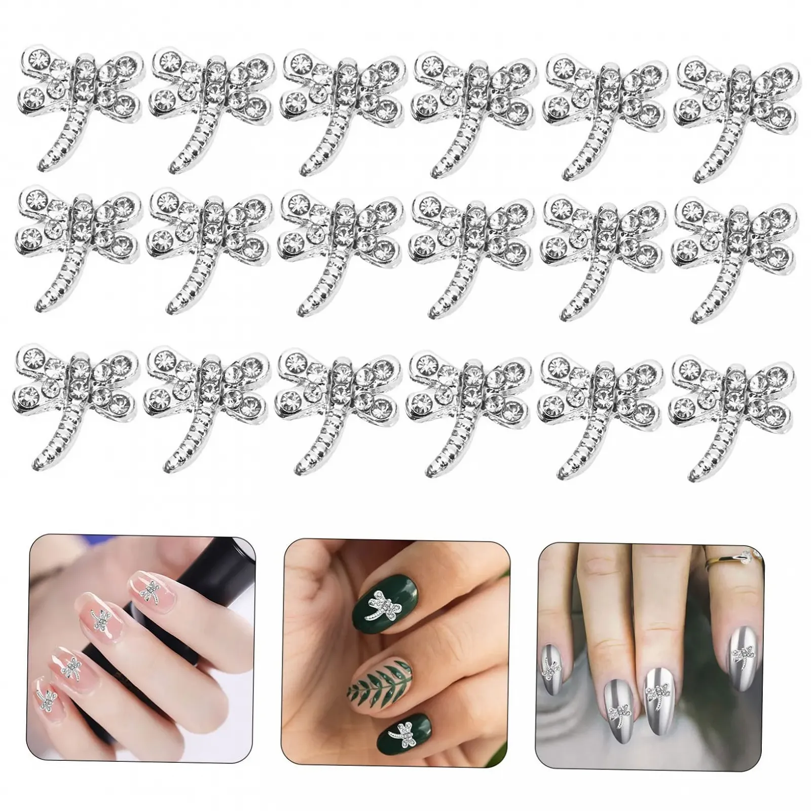 Подвески для маникюра Крест Стрекоза Золото Зубной Камень Декоративные Подвески, фото №8