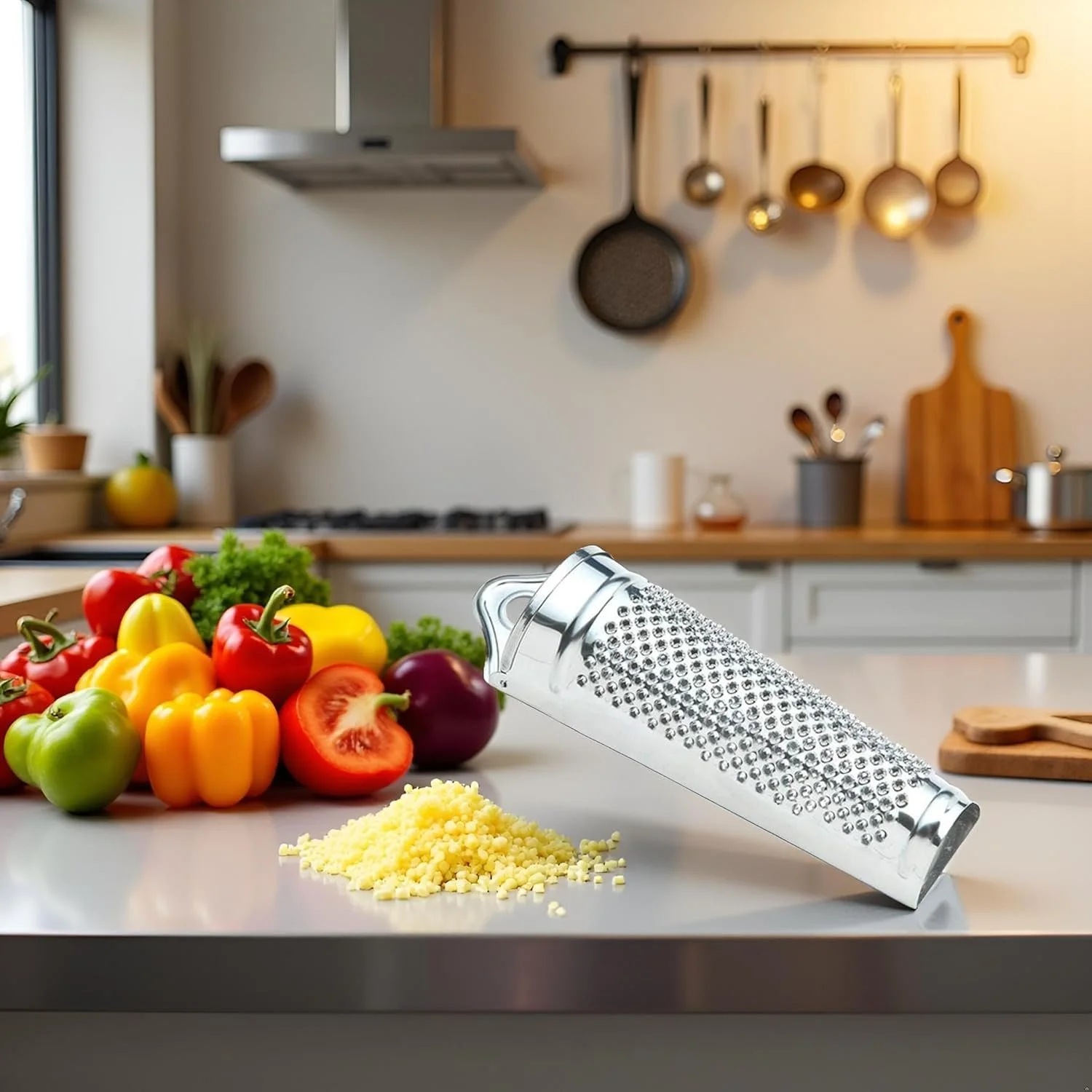 Багатофункціональний кухонний комбайн Silver з нержавіючої сталі для імбиру, часнику, мускатного горіха, фото №4