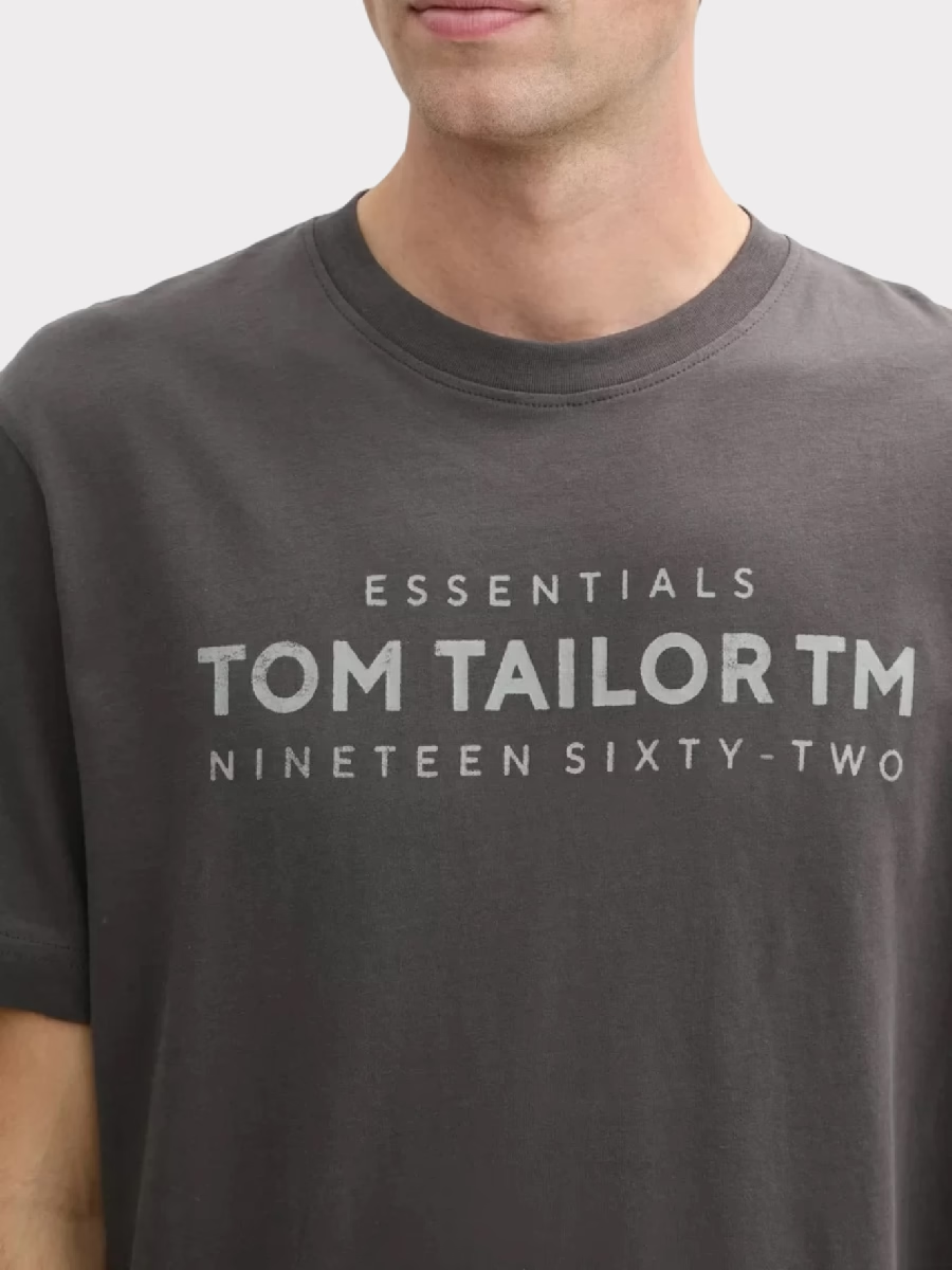 Футболка MEN'S  1045631-10899 Tom Tailor Темно-сірий L, фото №2