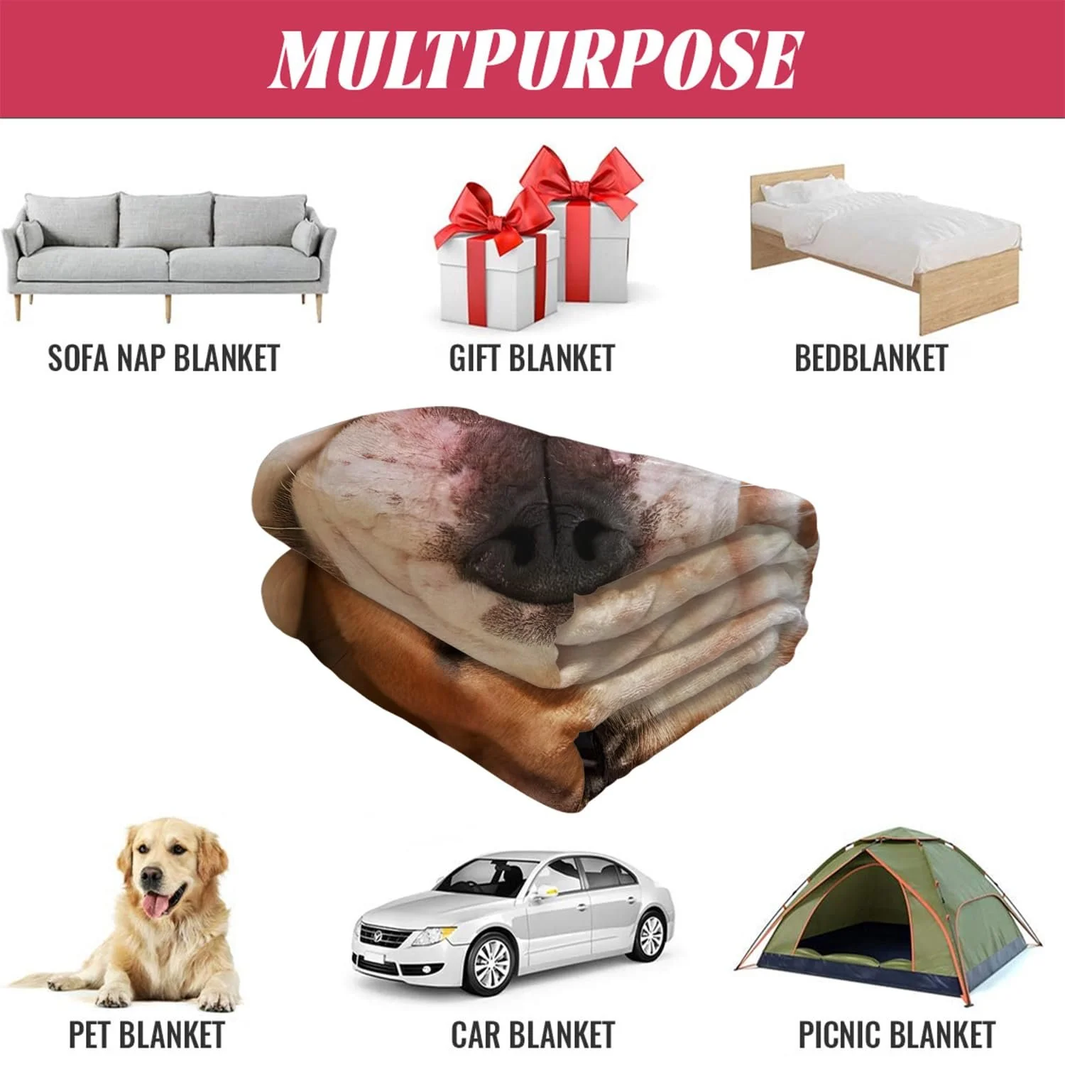 Одеяло YISUMEI 150 x 200 см Мягкое фланелевое флисовое одеяло Английский бульдог, фото №5 Одеяло YISUMEI 150 x 200 см Мягкое фланелевое флисовое одеяло Английский бульдог, фото №5