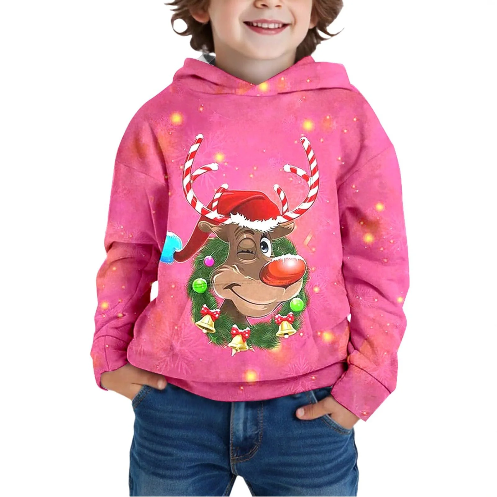 Худі Generisch Різдвяний для дітей, хлопчиків, флісовий, фото №1